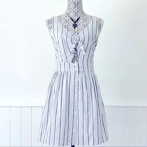 Cute stripe dress with front tie/cut-out design